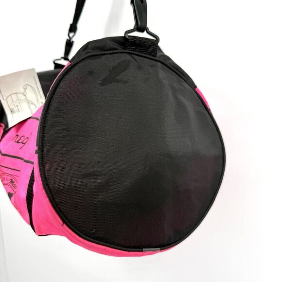 VTG 1991 MacGregor Duffle Gym Sports Bag Overnight 18”x10” Hot Pink Black Light - Picture 3 of 9